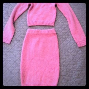 2 piece mini skirt crop set